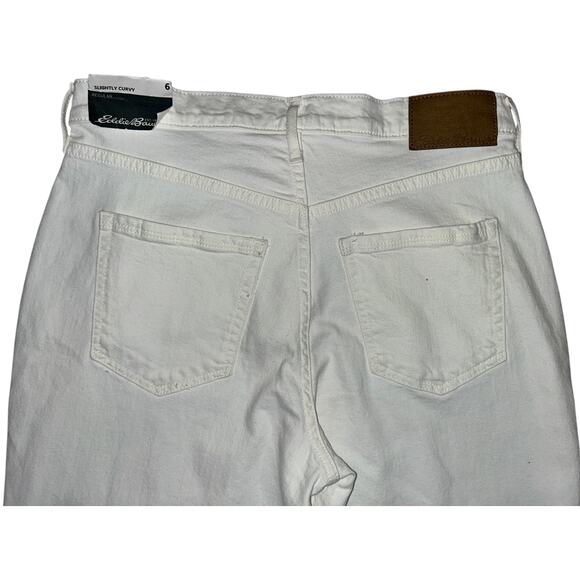 Eddie Bauer Women's Size 6 Slightly Curvy High Rise Stovepipe Jeans White - Picture 4 of 6